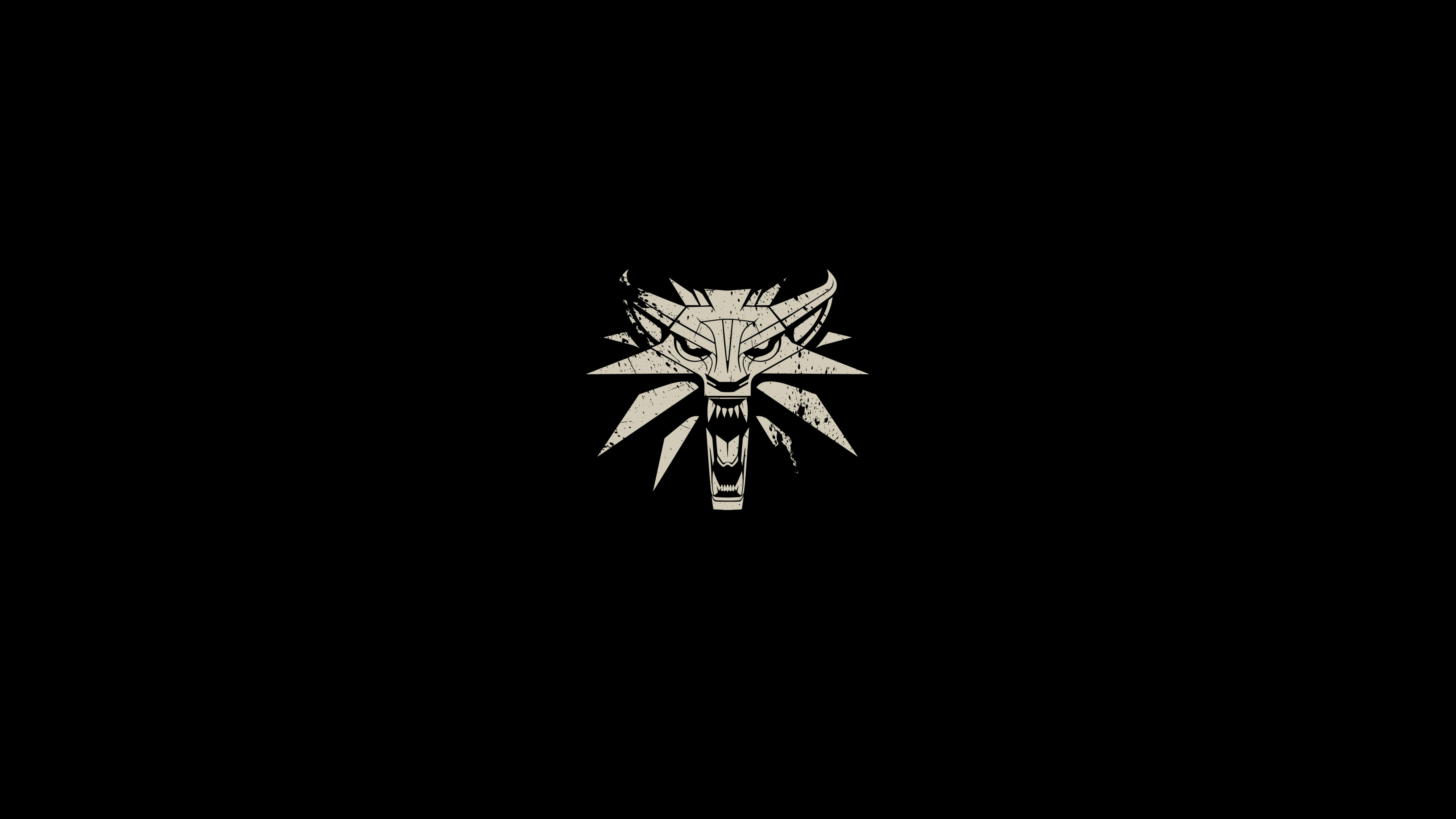 The Witcher 3 Wild Hunt Minimalism Logo, HD 4K Wallpaper